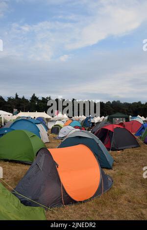 Latitude Festival 2022. Henham Park, Suffolk, UK. Camping Stock Photo