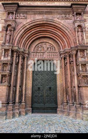 North Doorway, Basel Minster Stock Photo