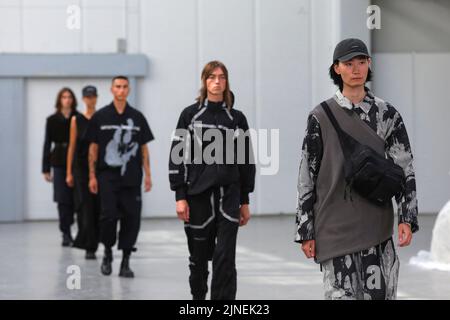 Copenhagen, Copenhagen, Denmark. 10th Aug, 2022. Fashion show of Iso. Poetism brand from Denmark at Copenhagen Fashion Week which takes place from 9 to 12 August 2022 in Copenhagen, Denmark (Credit Image: © Marina Takimoto/ZUMA Press Wire) Stock Photo