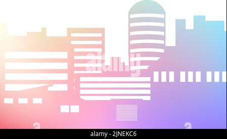 Urban landscape silhouette background material Stock Vector