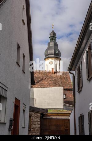 Läutturm der ehem. St. Georgs-Kirche (The bell tower of the former St. George's Church), Speyer Stock Photo