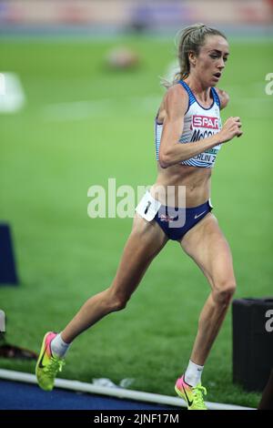 Eilish Mccolgan running 5000 meters at the European Athletics Championships in Berlin 2018. Stock Photo