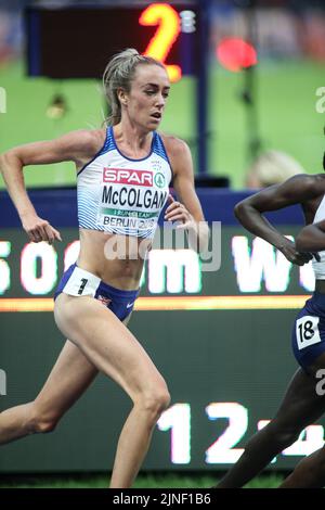 Eilish Mccolgan running 5000 meters at the European Athletics Championships in Berlin 2018. Stock Photo