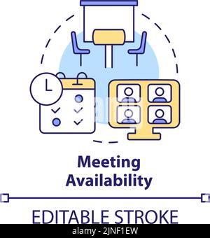 Meeting availability concept icon Stock Vector