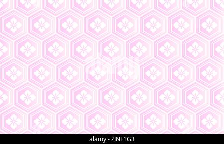 Pink gradation Japanese pattern Hanabishi's tortoise shell Stock Vector