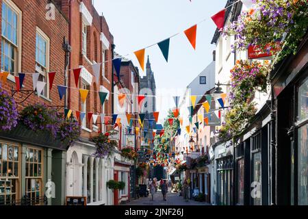 The historic Church Street in Hereford Stock Photo