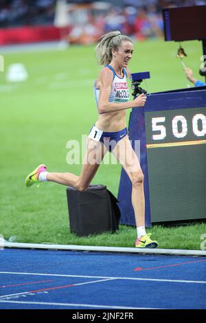 Eilish Mccolgan running 5000 meters at the European Athletics Championships in Berlin 2018. Stock Photo