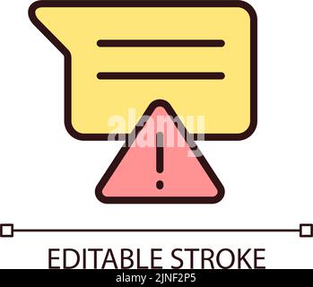 Message is not sent pixel perfect RGB color icon Stock Vector