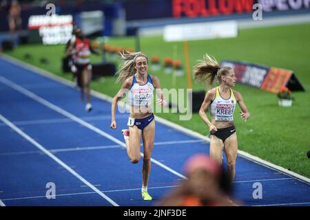 Eilish Mccolgan running 5000 meters at the European Athletics Championships in Berlin 2018. Stock Photo