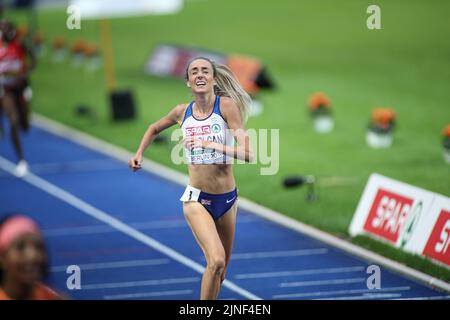 Eilish Mccolgan running 5000 meters at the European Athletics Championships in Berlin 2018. Stock Photo