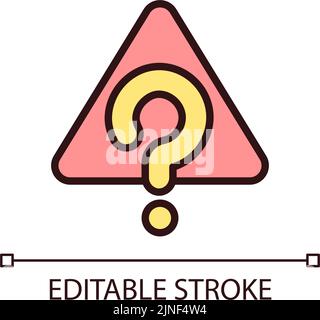 Unknown error pixel perfect RGB color icon Stock Vector