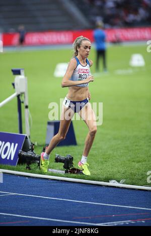 Eilish Mccolgan running 5000 meters at the European Athletics Championships in Berlin 2018. Stock Photo