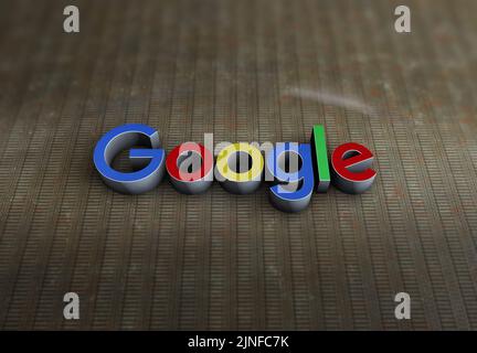 Google, 3D Google wallpaper Stock Photo