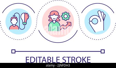 Personal growth loop concept icon Stock Vector