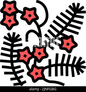 cypress liana color icon vector illustration Stock Vector