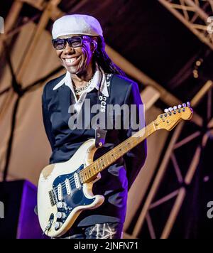 Nile Rodgers and Chic performing at Carfest North on 24th July 2022. Stock Photo