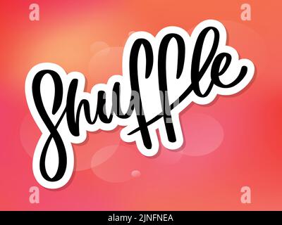 Shuffle dance letter. Abstract modern art design. Banner Stock Vector