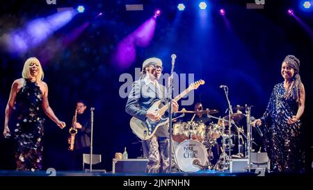 Nile Rodgers and Chic performing at Carfest North on 24th July 2022. Stock Photo
