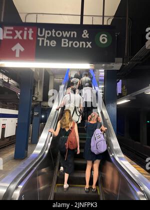 Sign At Broadway Subway Station In Manhattan, New York, NY, USA Stock ...