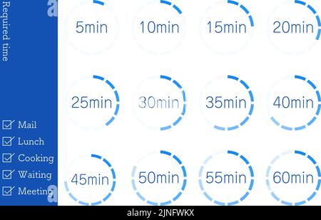 Estimated time required icon vector illustration Stock Vector