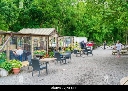 DEVIL'S BRIDGE, WALES, UK - JULY 06, 2022: Devil's Bridge is a village and community in Ceredigion, Wales Stock Photo