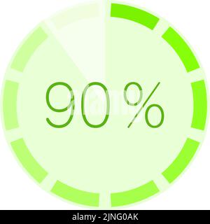 Graph with memory gauge, green Stock Vector