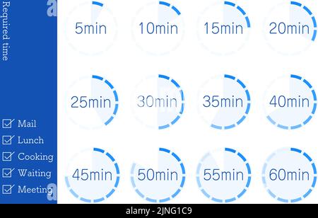 Estimated time required icon vector illustration Stock Vector