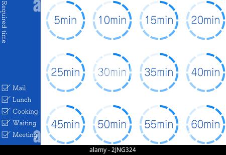 Estimated time required icon vector illustration Stock Vector