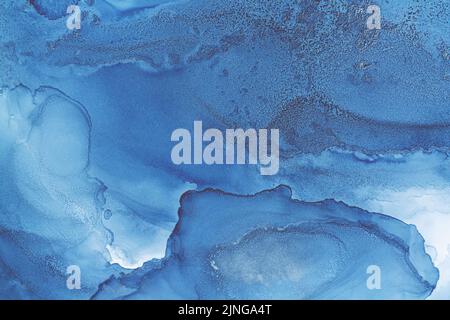 Beautiful abstract blue and white watercolor background Stock Photo