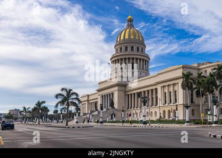 HAVANA,CUBA - JANUARY 11, 2021: El Capitolio, or the National Capitol Building (Capitolio Nacional de La Habana) in Havana, Cuba Stock Photo