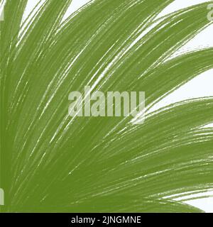 Texture green leaves long stripes digital watercolor, background, backdrop, base. Vector illustration Stock Vector