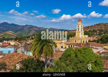 View over the city Trinidad on Cuba Stock Photo