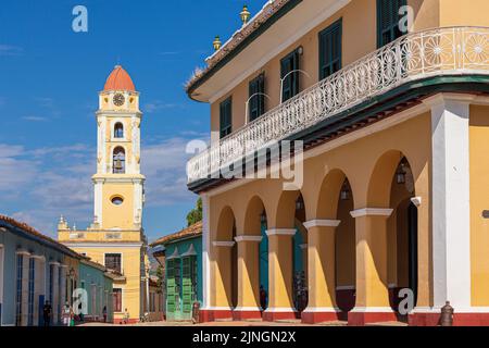View over the city Trinidad on Cuba Stock Photo