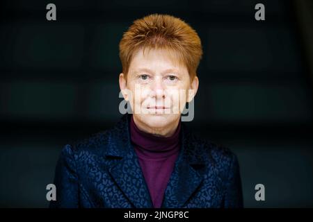 Berlin, Deutschland. 16th Feb, 2022. Petra Pau (Die LINKE), Vice President of the German Bundestag, poses for a photo. Berlin, February 16, 2022 Credit: dpa/Alamy Live News Stock Photo