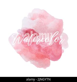 Vector illustration of abstract watercolor splash background in earth tones in red tones Stock Vector