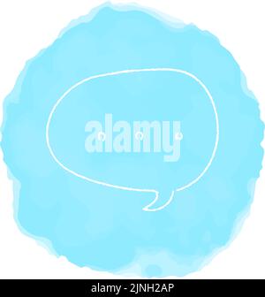 Handwritten simple icon illustration: Speech bubble Stock Vector