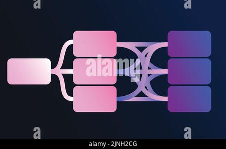 Vector illustration of the representation of a neural network Stock Vector