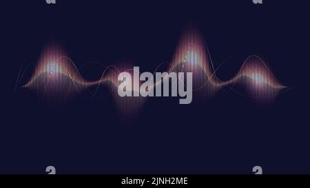 Vector illustration of abstract sound waves Stock Vector
