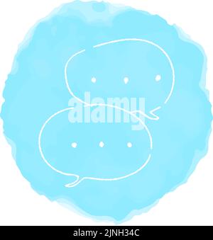 Handwritten simple icon illustration:  chat Stock Vector