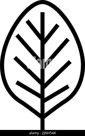 teak leaf line icon vector illustration Stock Vector