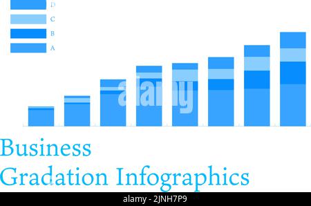 Blue-based infographics, graphs, charts and tables Stock Vector