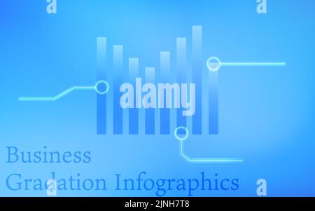 Blue-based infographics, graphs, charts and tables Stock Vector
