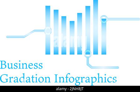 Blue-based infographics, graphs, charts and tables Stock Vector