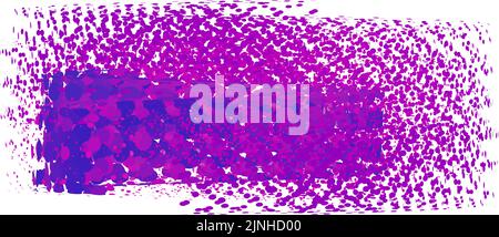 Spatter. Abstract splashes of dark violet and blue on white background. Vector graphic image Stock Vector