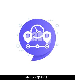 travel time icon for web Stock Vector