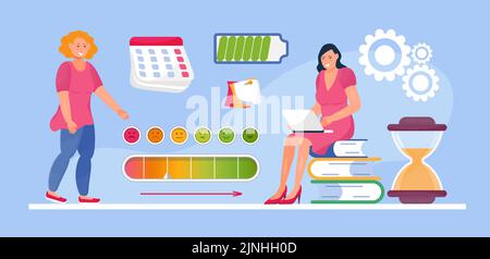 Mood indicator concept vector. Professional productivity in work ...