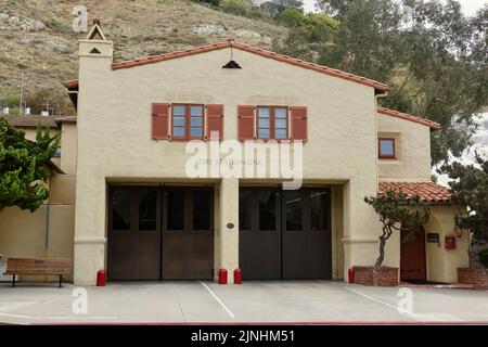 historic Laguna Beach Fire house on Forest Avenue Stock Photo