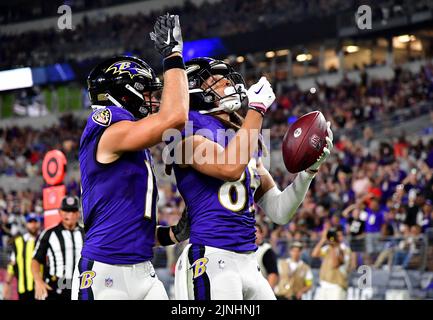 Baltimore Ravens wide receiver Shemar Bridges takes part in drills at the  NFL Football Team's practice in Owings Mills, Md., Wednesday, July 27,  2022,(AP Photo/Gail Burton Stock Photo - Alamy