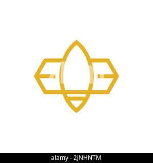 Bee concepts logo vector graphic abstract template Stock Vector
