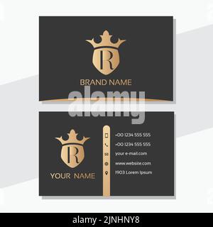 Luxury vector logotype with business card template. Stock Vector